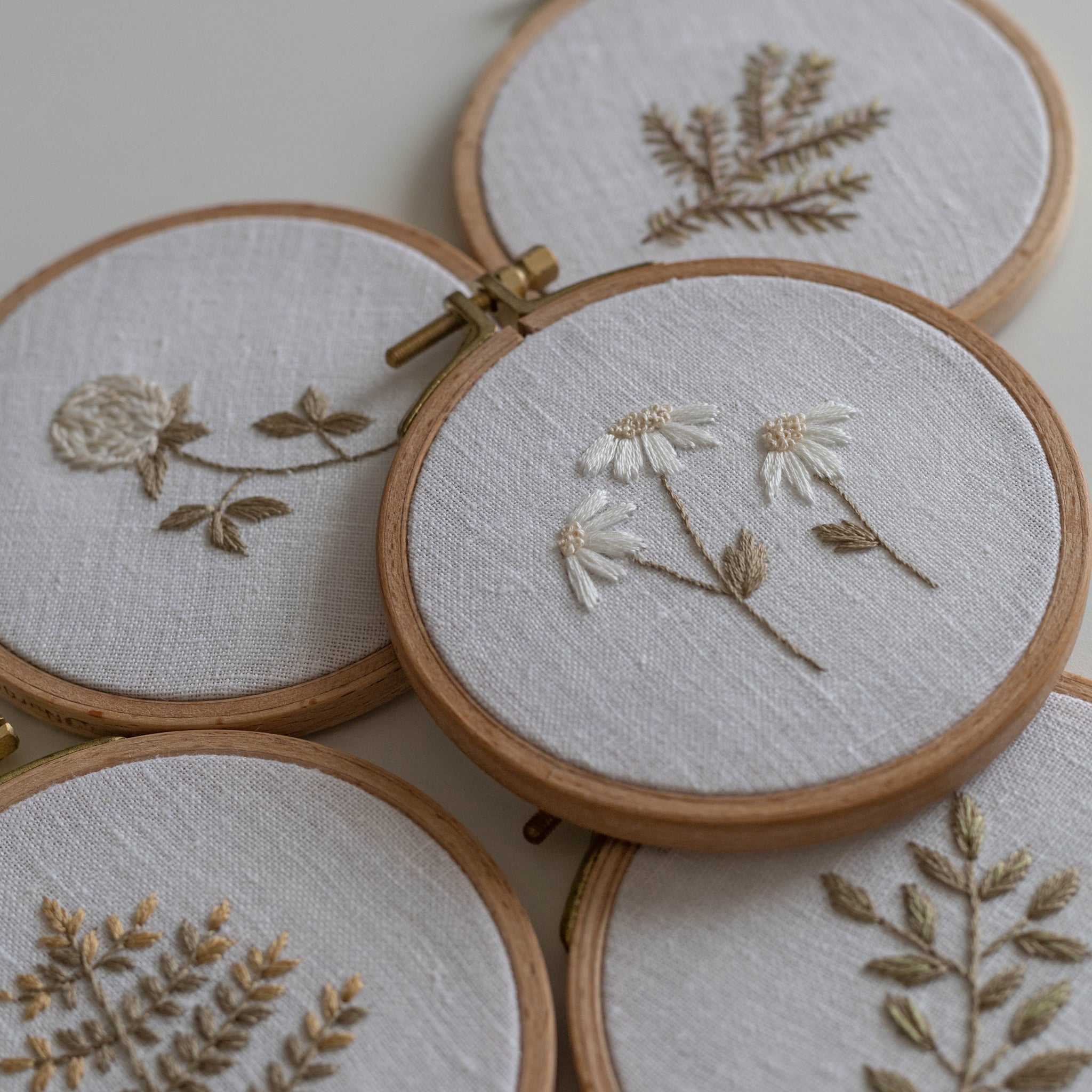 Botanical Hand Embroidery Designs Set, Wildflowers Embroidery