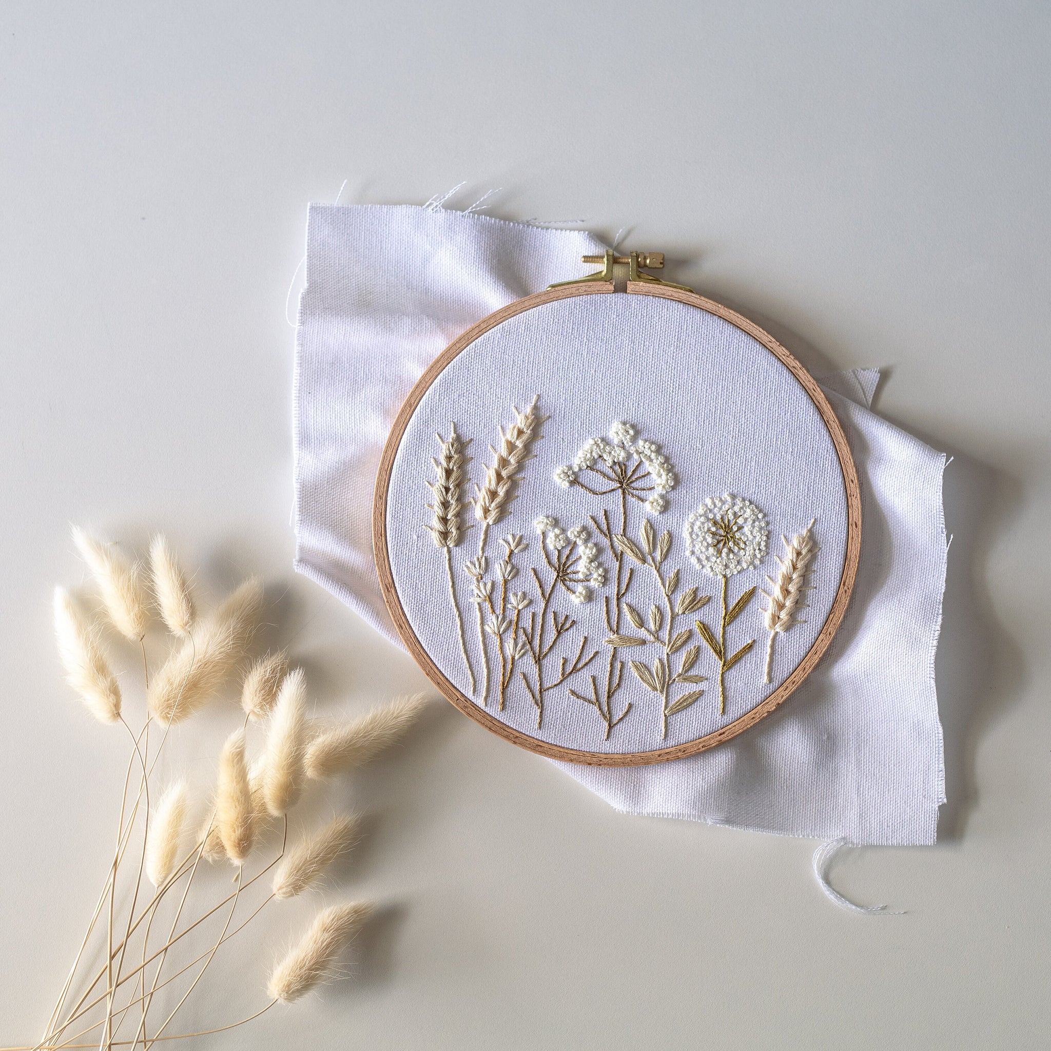 Botanical Hand Embroidery Designs Set, Wildflowers Embroidery